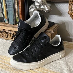 Ferragamo Gancini sneakers men’s size 7.5  equal to us sz 8.5 black